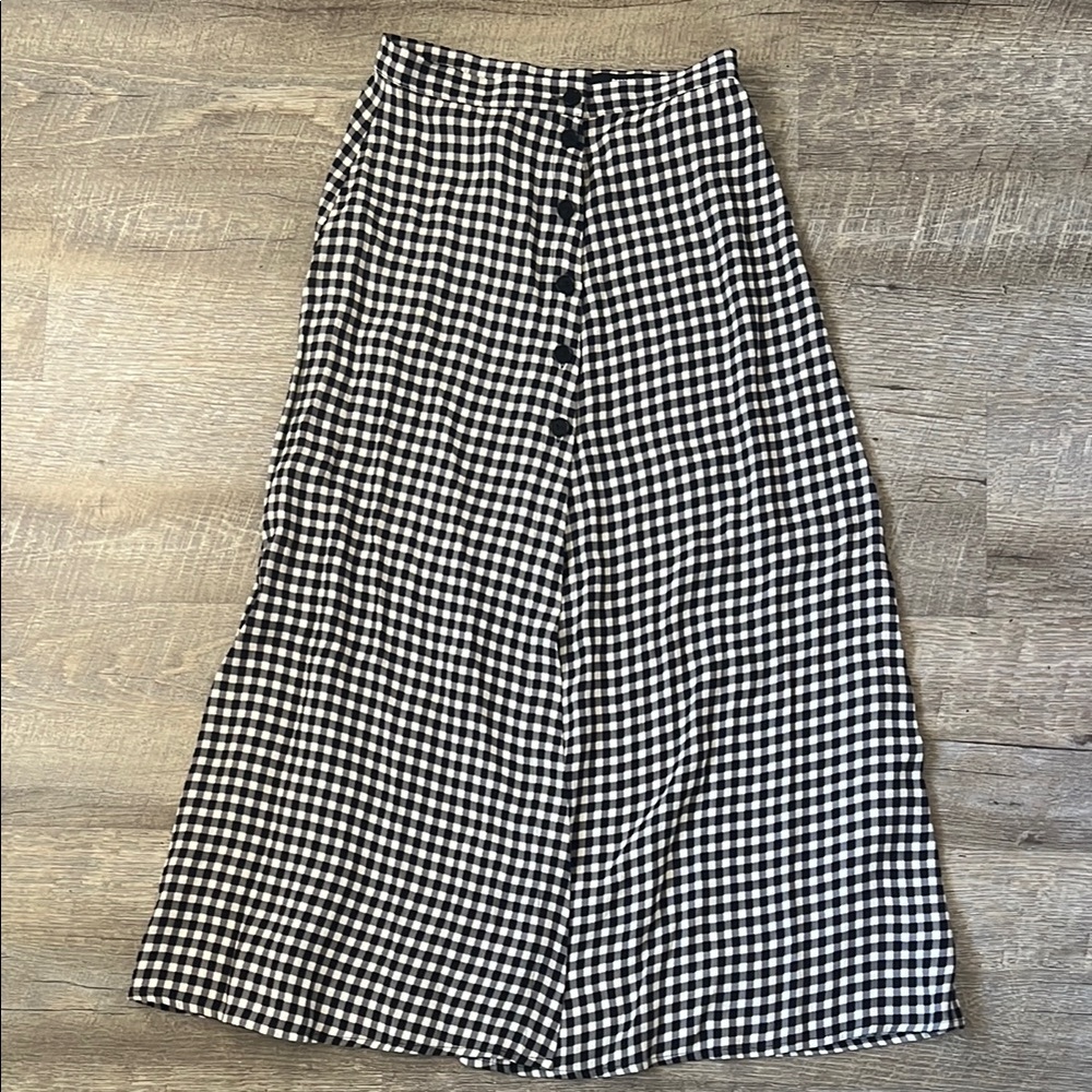 Reformation Black & White Checkered Skirt Size 0P